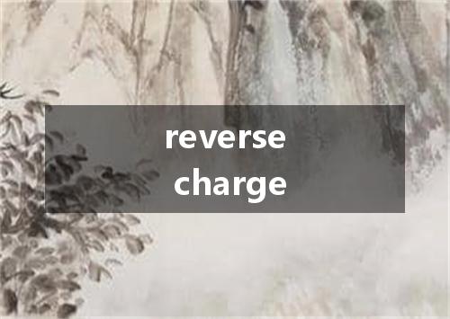 reverse charge是什么意思
