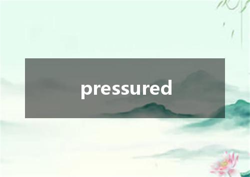 pressured是什么意思