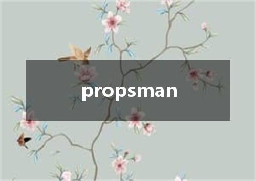 propsman是什么意思