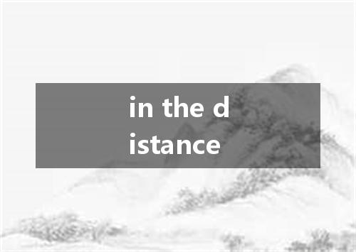 in the distance是什么意思