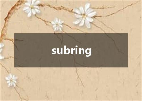 subring是什么意思