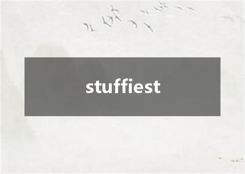 stuffiest是什么意思
