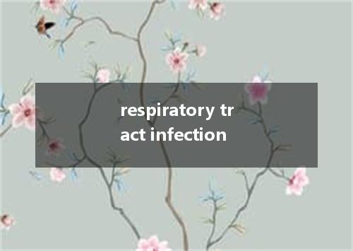 respiratory tract infection是什么意思