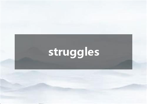 struggles是什么意思