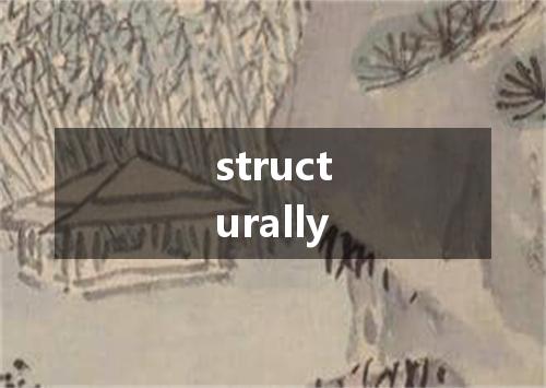 structurally是什么意思