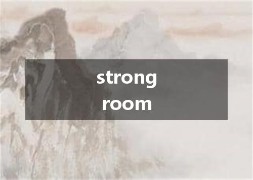 strong room是什么意思
