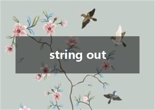 string out是什么意思