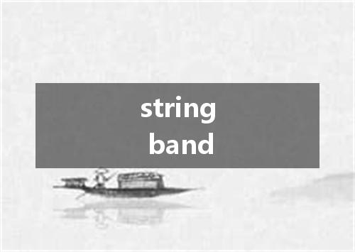 string band是什么意思