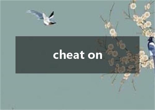 cheat on是什么意思