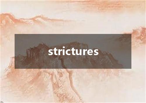 strictures是什么意思