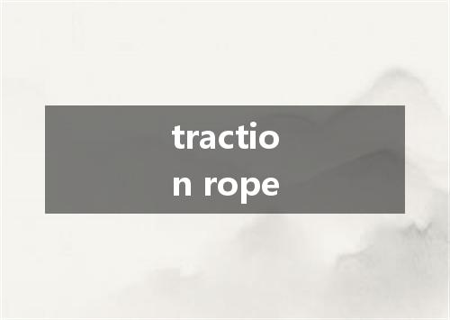 traction rope是什么意思