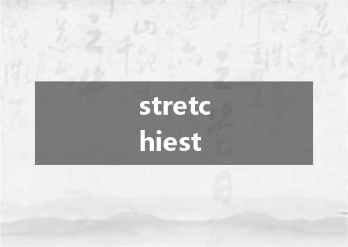 stretchiest是什么意思
