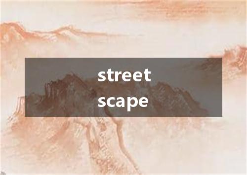 streetscape是什么意思