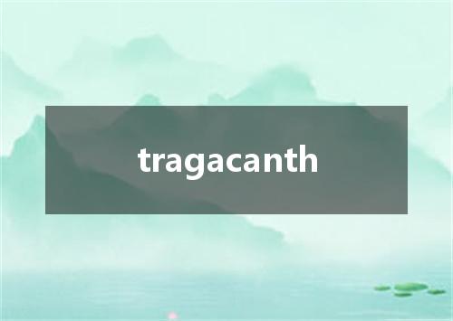 tragacanth是什么意思