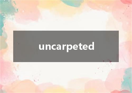 uncarpeted是什么意思
