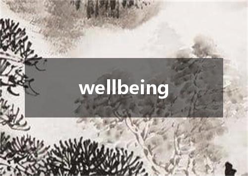 wellbeing是什么意思