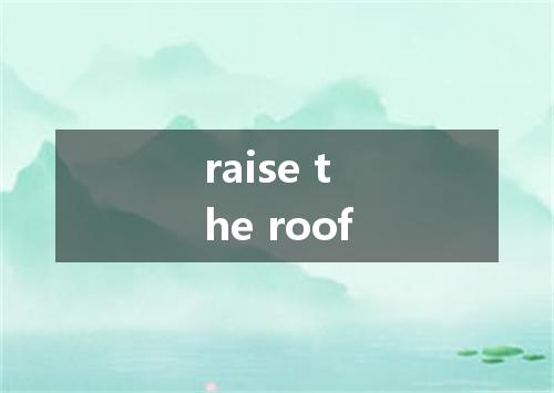 raise the roof是什么意思
