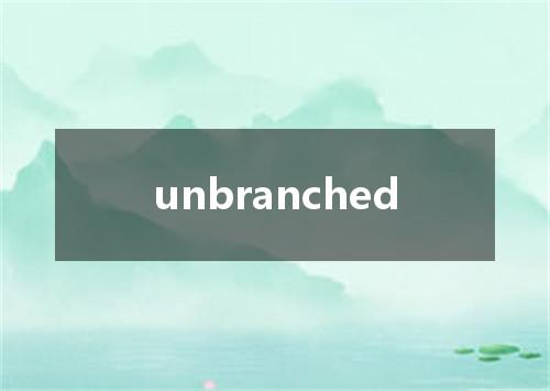 unbranched是什么意思