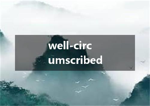 well-circumscribed是什么意思