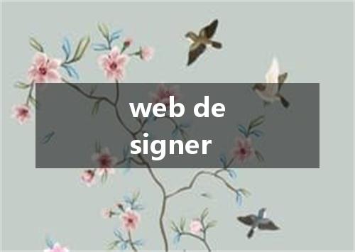 web designer是什么意思