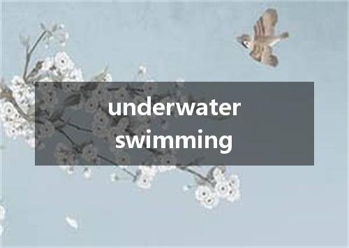 underwater swimming是什么意思