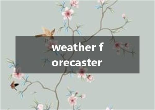 weather forecaster是什么意思