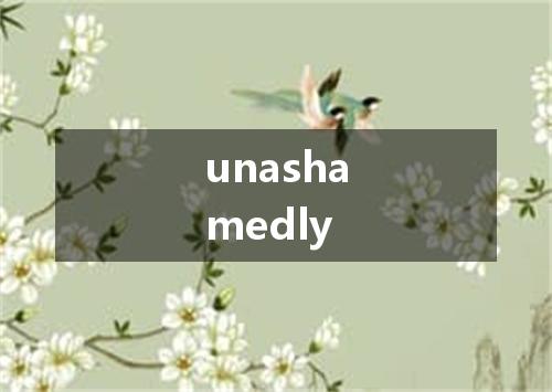 unashamedly是什么意思
