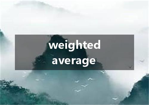 weighted average是什么意思