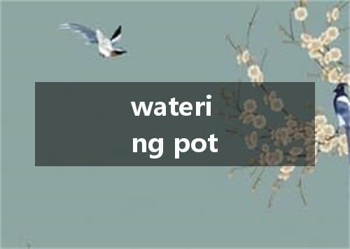 watering pot是什么意思