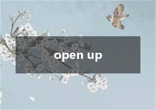 open up是什么意思