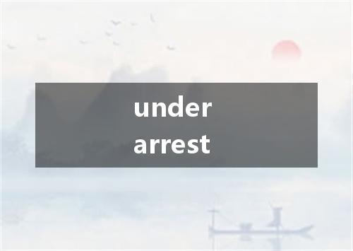 under arrest是什么意思