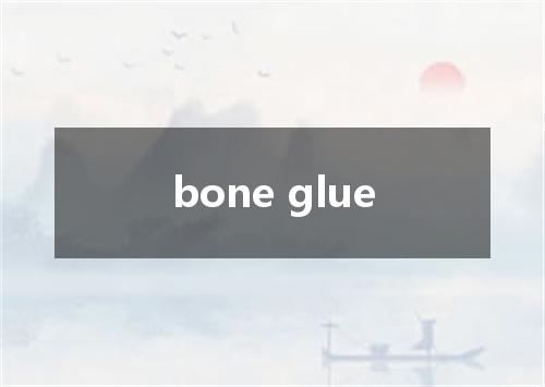 bone glue是什么意思