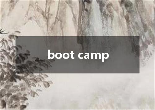 boot camp是什么意思