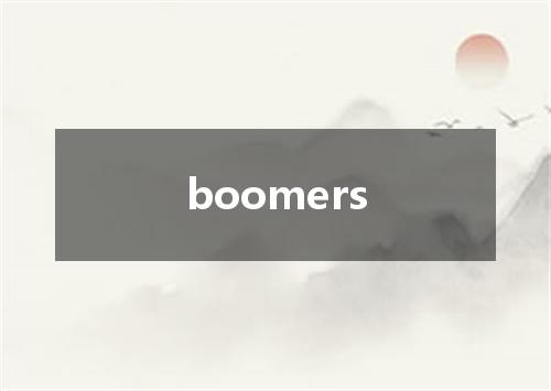 boomers是什么意思