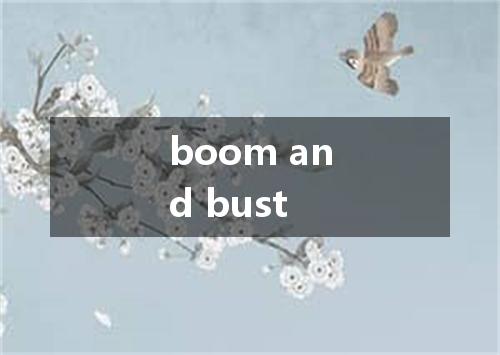 boom and bust是什么意思