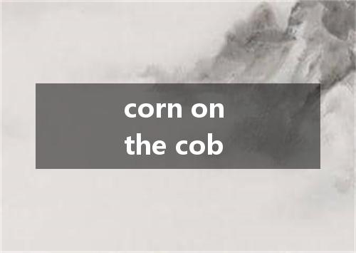 corn on the cob是什么意思
