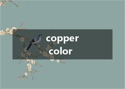 copper color是什么意思