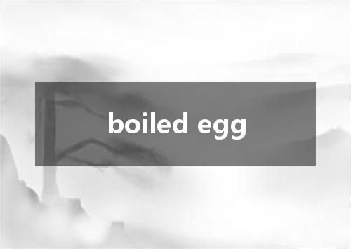boiled egg是什么意思