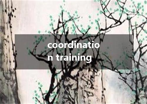 coordination training是什么意思