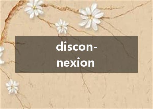 discon-nexion是什么意思