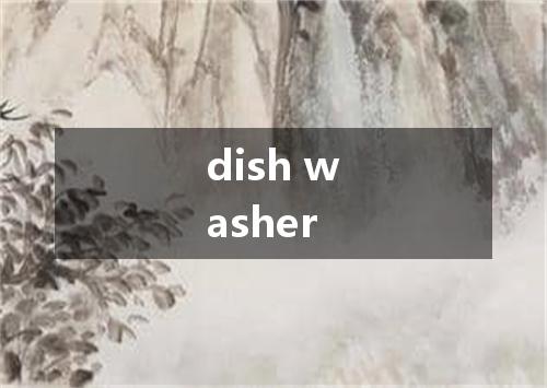 dish washer是什么意思