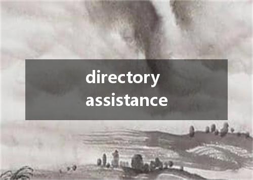 directory assistance是什么意思