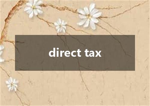 direct tax是什么意思