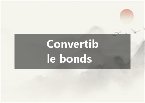 Convertible bonds是什么意思