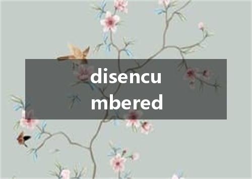 disencumbered是什么意思