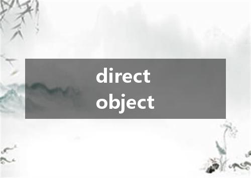 direct object是什么意思
