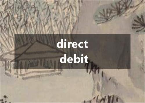direct debit是什么意思