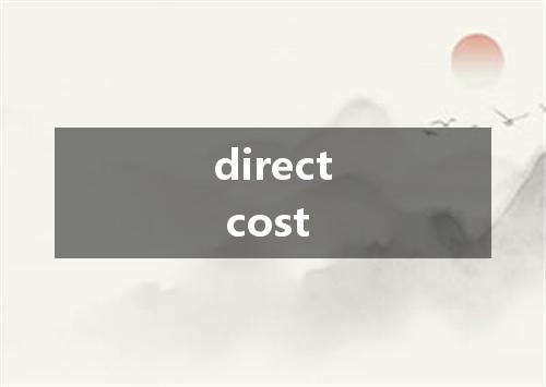 direct cost是什么意思