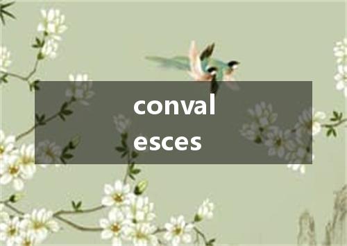 convalesces是什么意思