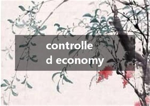 controlled economy是什么意思